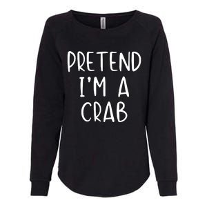 Pretend Crab Costume Halloween Lazy Easy Womens California Wash Sweatshirt