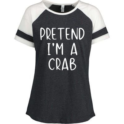 Pretend Crab Costume Halloween Lazy Easy Enza Ladies Jersey Colorblock Tee