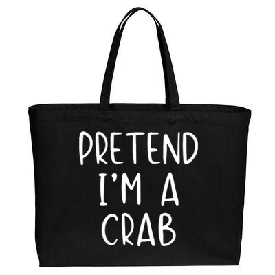 Pretend Crab Costume Halloween Lazy Easy Cotton Canvas Jumbo Tote