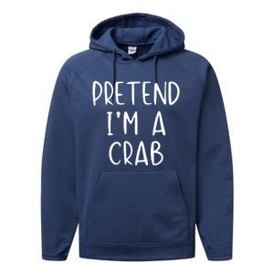 Pretend Crab Costume Halloween Lazy Easy Performance Fleece Hoodie