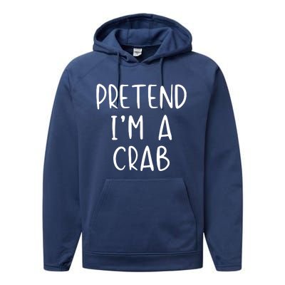 Pretend Crab Costume Halloween Lazy Easy Performance Fleece Hoodie