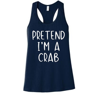 Pretend Crab Costume Halloween Lazy Easy Women's Racerback Tank