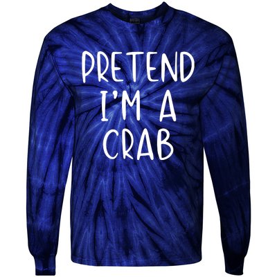 Pretend Crab Costume Halloween Lazy Easy Tie-Dye Long Sleeve Shirt