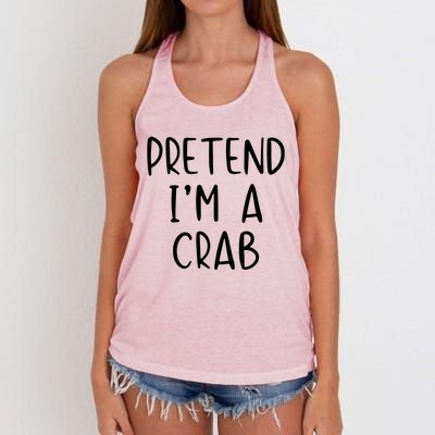 Pretend Crab Costume Halloween Lazy Easy Women's Knotted Racerback Tank