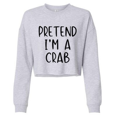 Pretend Crab Costume Halloween Lazy Easy Cropped Pullover Crew