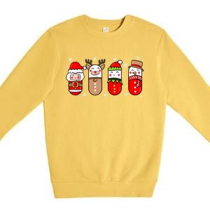 Pharmacy Crew Christmas Pills Snow Reindeer Xmas Pajamas Gift Premium Crewneck Sweatshirt