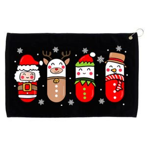 Pharmacy Crew Christmas Pills Snow Reindeer Xmas Pajamas Gift Grommeted Golf Towel