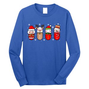 Pharmacy Crew Christmas Pills Snow Reindeer Xmas Pajamas Gift Long Sleeve Shirt