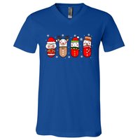 Pharmacy Crew Christmas Pills Snow Reindeer Xmas Pajamas Gift V-Neck T-Shirt