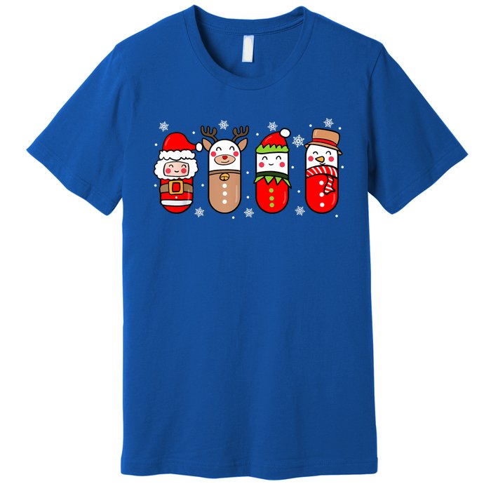 Pharmacy Crew Christmas Pills Snow Reindeer Xmas Pajamas Gift Premium T-Shirt