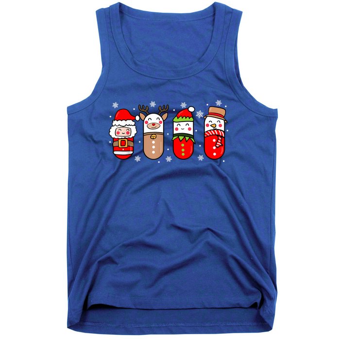 Pharmacy Crew Christmas Pills Snow Reindeer Xmas Pajamas Gift Tank Top