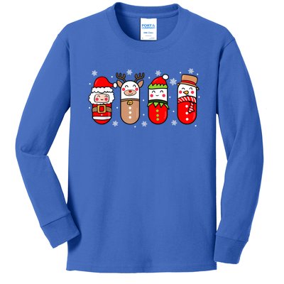 Pharmacy Crew Christmas Pills Snow Reindeer Xmas Pajamas Gift Kids Long Sleeve Shirt