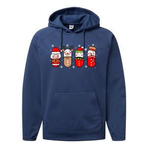 Pharmacy Crew Christmas Pills Snow Reindeer Xmas Pajamas Gift Performance Fleece Hoodie