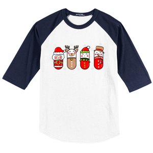 Pharmacy Crew Christmas Pills Snow Reindeer Xmas Pajamas Gift Baseball Sleeve Shirt