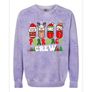 Pharmacy Crew Christmas Pills Snow Reindeer Xmas Pajamas Gift Colorblast Crewneck Sweatshirt