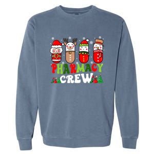 Pharmacy Crew Christmas Pills Snow Reindeer Xmas Pajamas Gift Garment-Dyed Sweatshirt