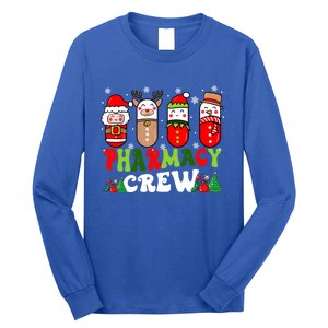 Pharmacy Crew Christmas Pills Snow Reindeer Xmas Pajamas Gift Long Sleeve Shirt