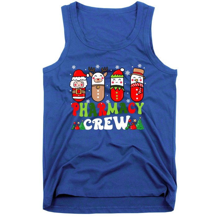 Pharmacy Crew Christmas Pills Snow Reindeer Xmas Pajamas Gift Tank Top