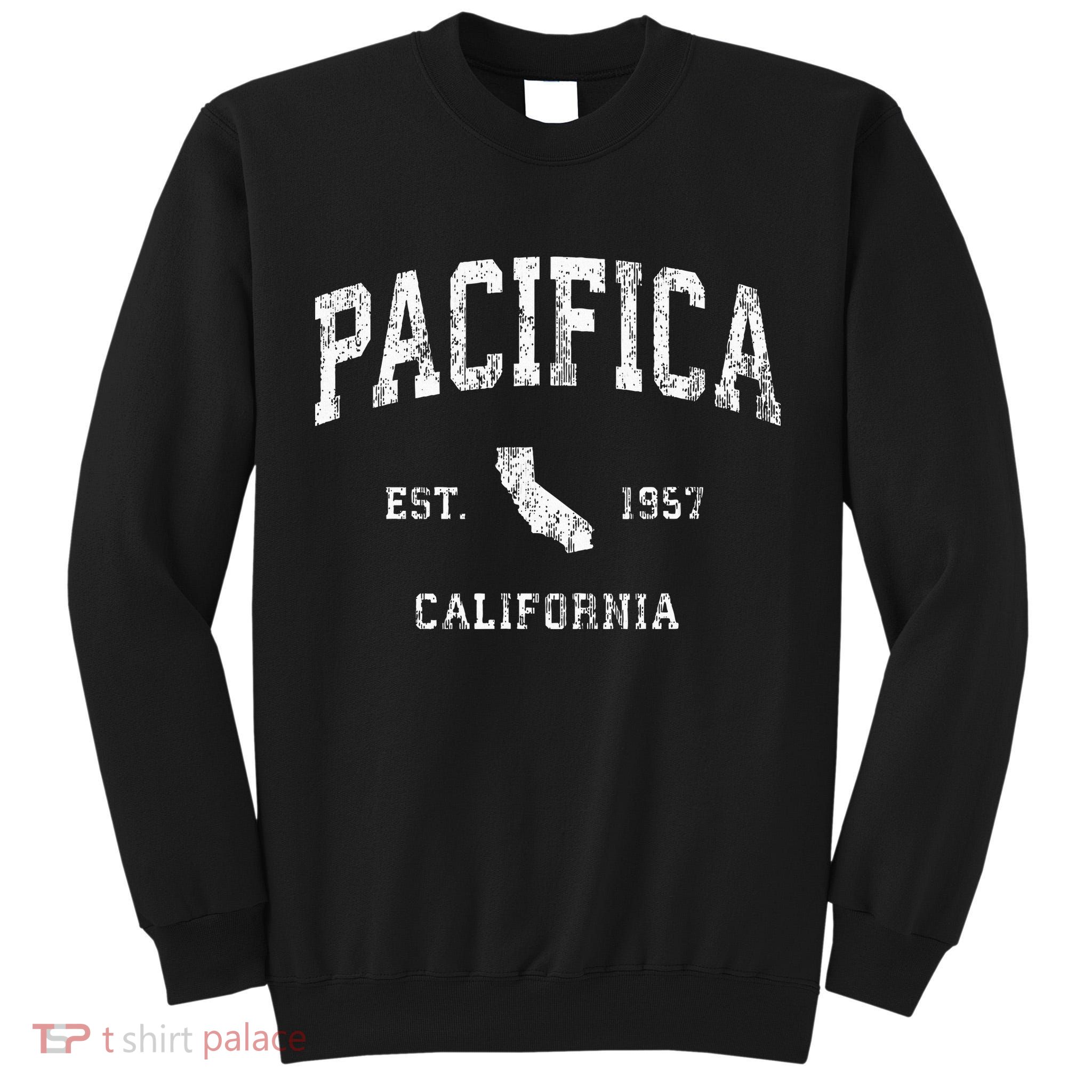 Pacifica California Ca Vintage Athletic Sports Design Tall Sweatshirt