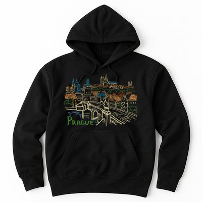 Prague City Charles Bridge Hoodie