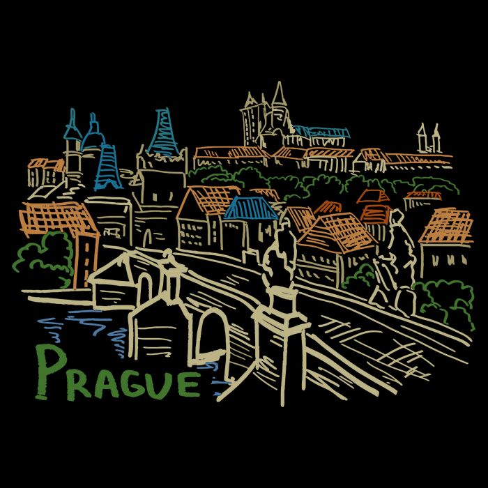 Prague City Charles Bridge Impact Tech Backpack