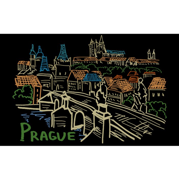 Prague City Charles Bridge Bumper Sticker