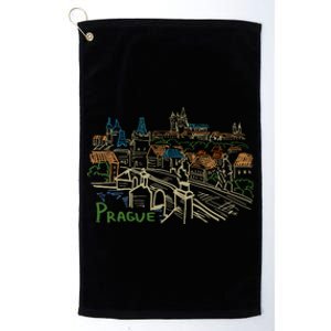 Prague City Charles Bridge Platinum Collection Golf Towel