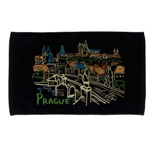 Prague City Charles Bridge Microfiber Hand Towel