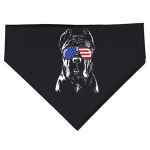 Proud Cane Corso American Flag Sunglasses Patriotic Dog USA-Made Doggie Bandana