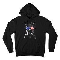 Proud Cane Corso American Flag Sunglasses Patriotic Dog Hoodie