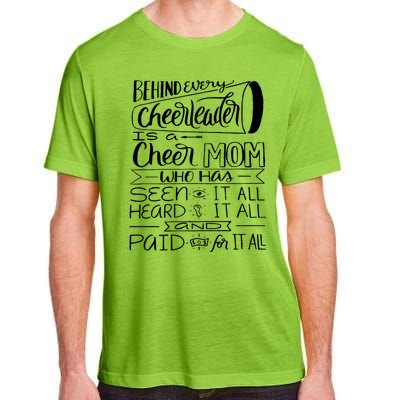 Proud Cheer Cheerleader Mom Parent Saying Seen Heard Paid Funny Gift Adult ChromaSoft Performance T-Shirt