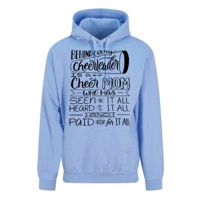 Proud Cheer Cheerleader Mom Parent Saying Seen Heard Paid Funny Gift Unisex Surf Hoodie