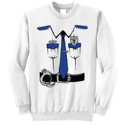 Police Costume Cop Uniform Officer Halloween Sweatshirt