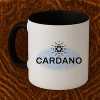 Pixel Cardano Cryptocurrency Logo Mug