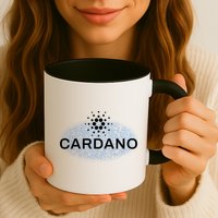 Pixel Cardano Cryptocurrency Logo Mug