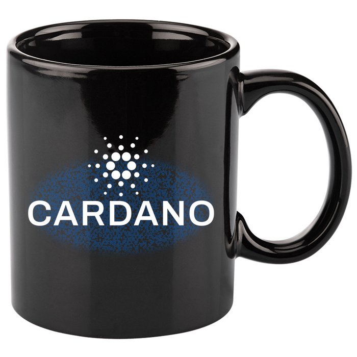 Pixel Cardano Cryptocurrency Logo 11oz C Handle Ceramic Mug