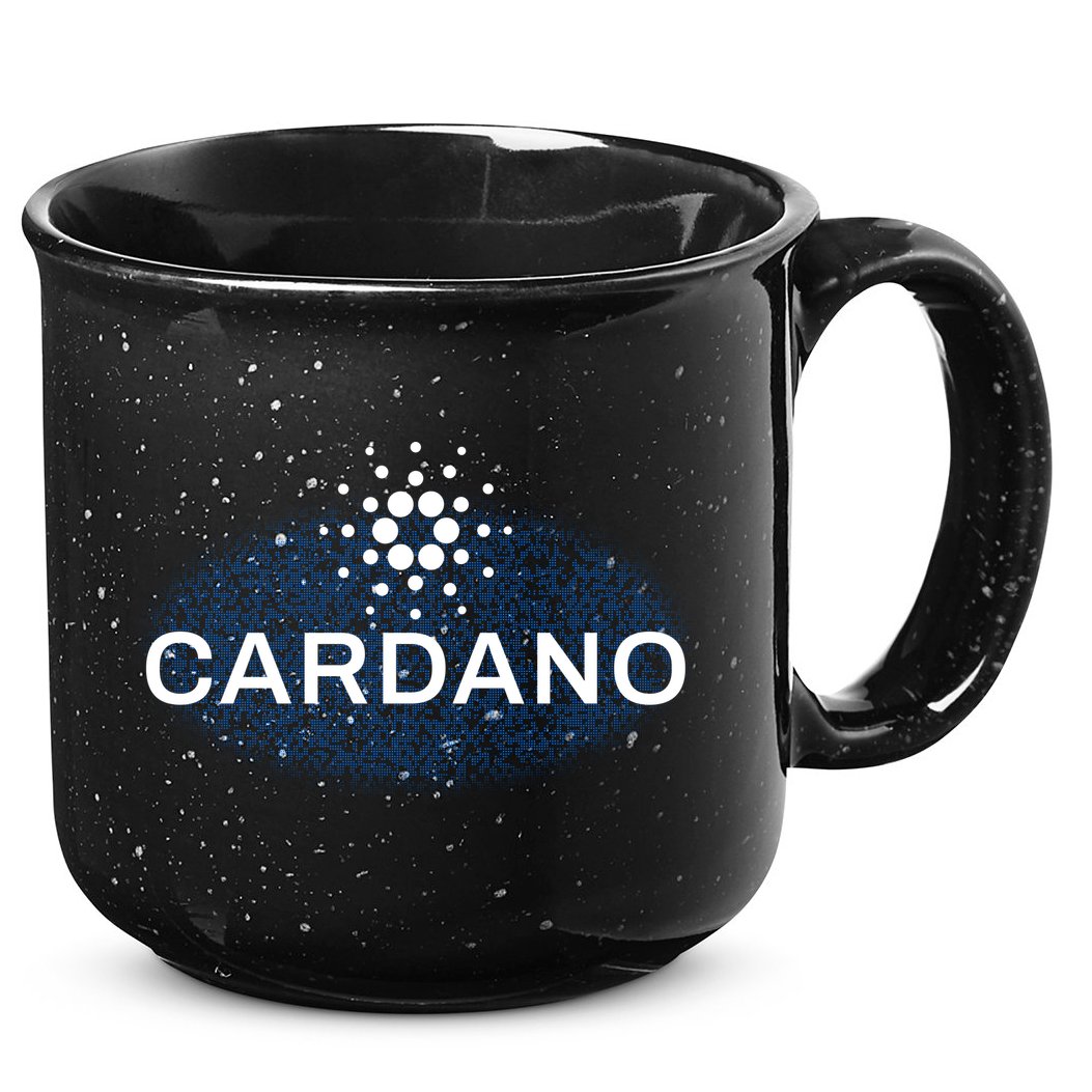Pixel Cardano Cryptocurrency Logo 15oz Campfire Ceramic Mug