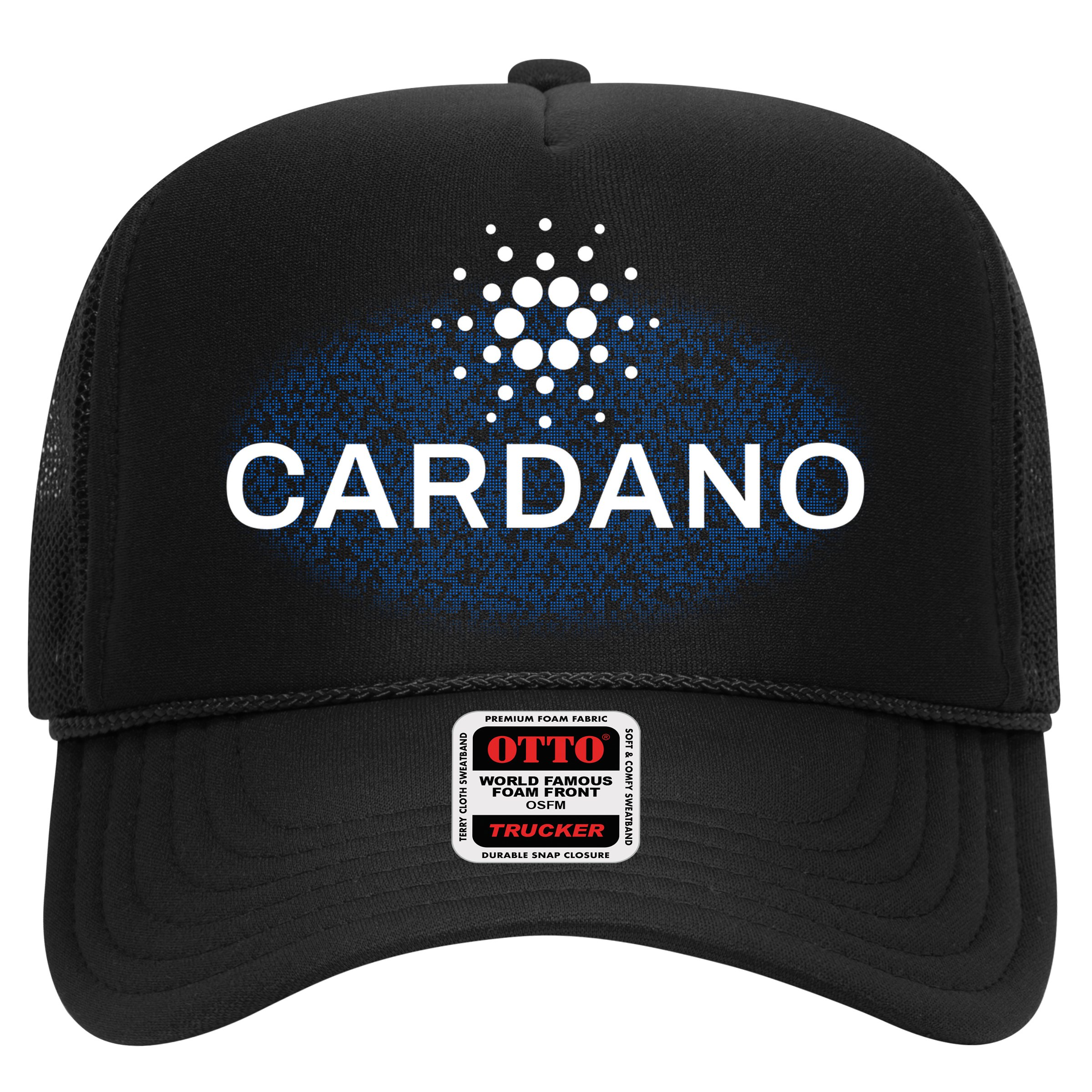 Pixel Cardano Cryptocurrency Logo Hat