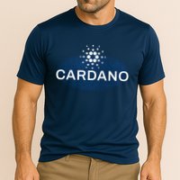 Pixel Cardano Cryptocurrency Logo Performance Shirt