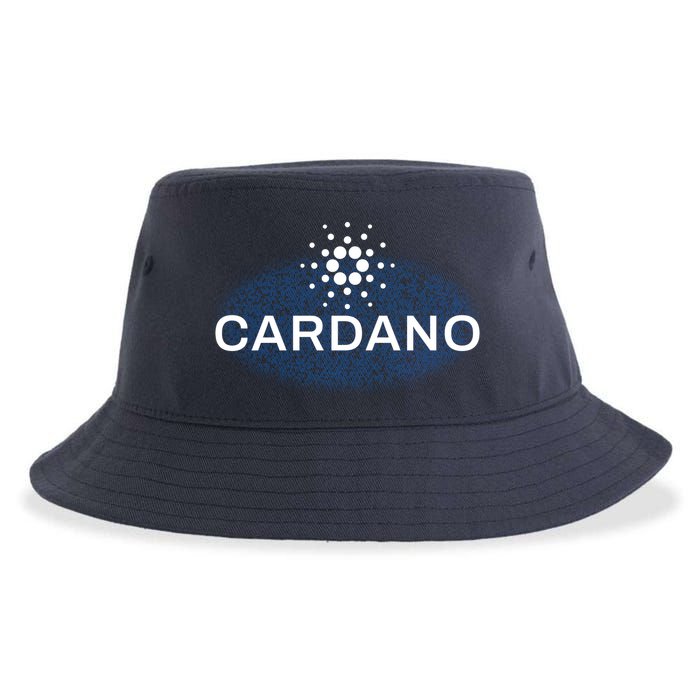 Pixel Cardano Cryptocurrency Logo Sustainable Bucket Hat