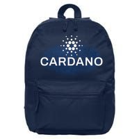 Pixel Cardano Cryptocurrency Logo 16 in Basic Backpack