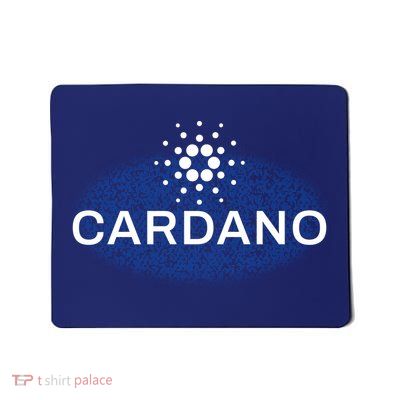 Pixel Cardano Cryptocurrency Logo Mousepad