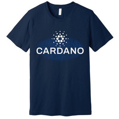 Pixel Cardano Cryptocurrency Logo Premium T-Shirt