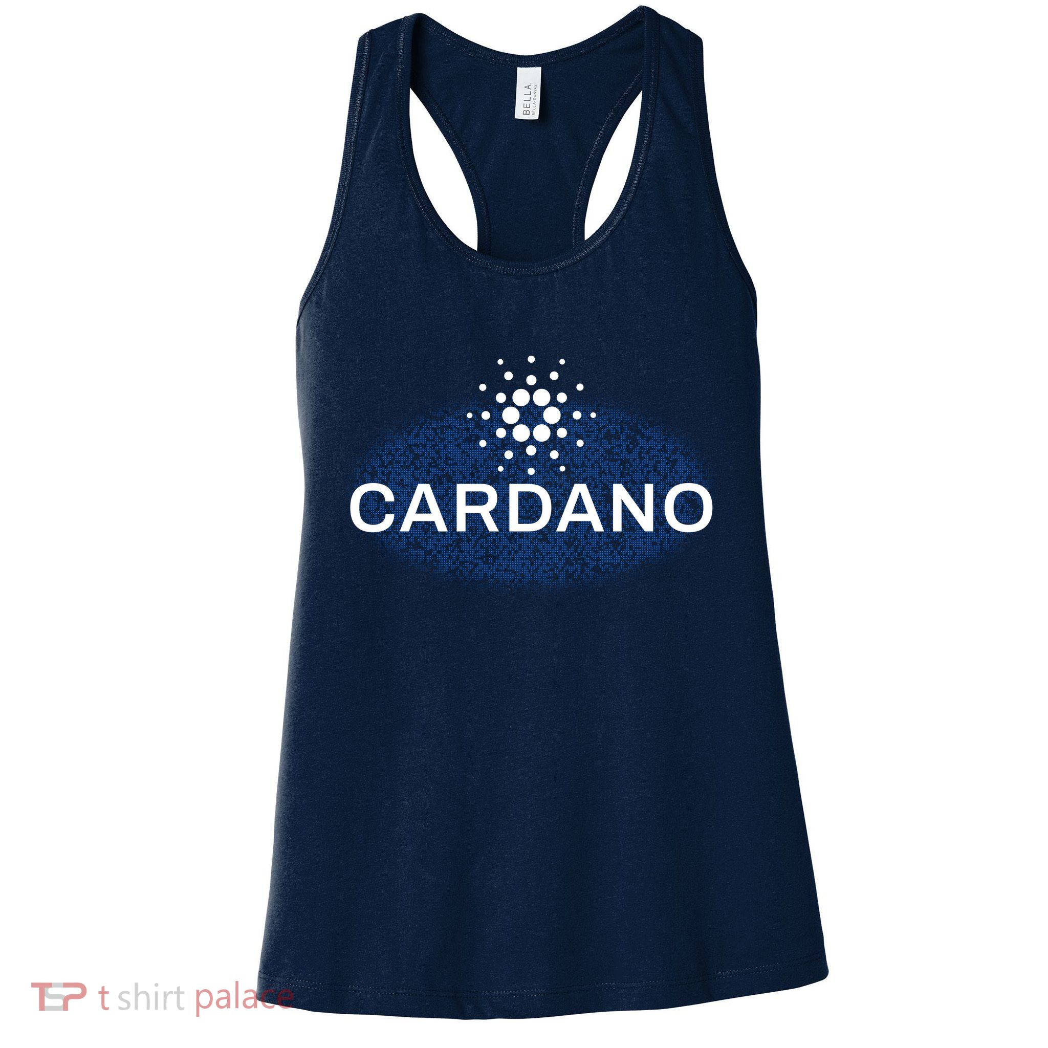 Pixel Cardano Cryptocurrency Logo Womens Tank Top