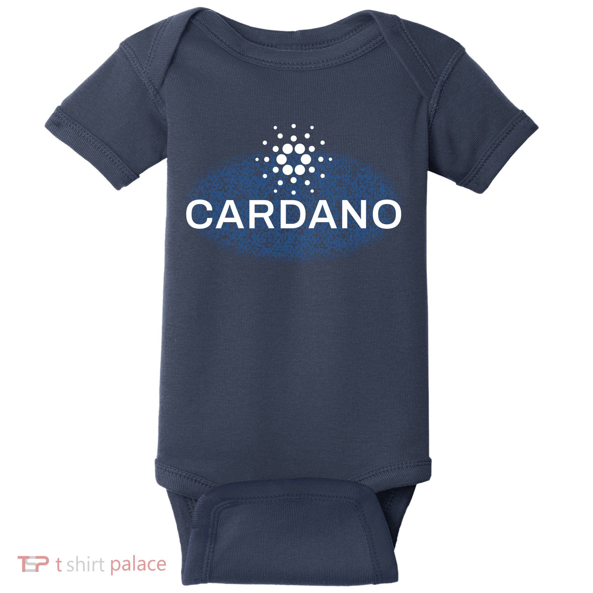 Pixel Cardano Cryptocurrency Logo Baby Bodysuit