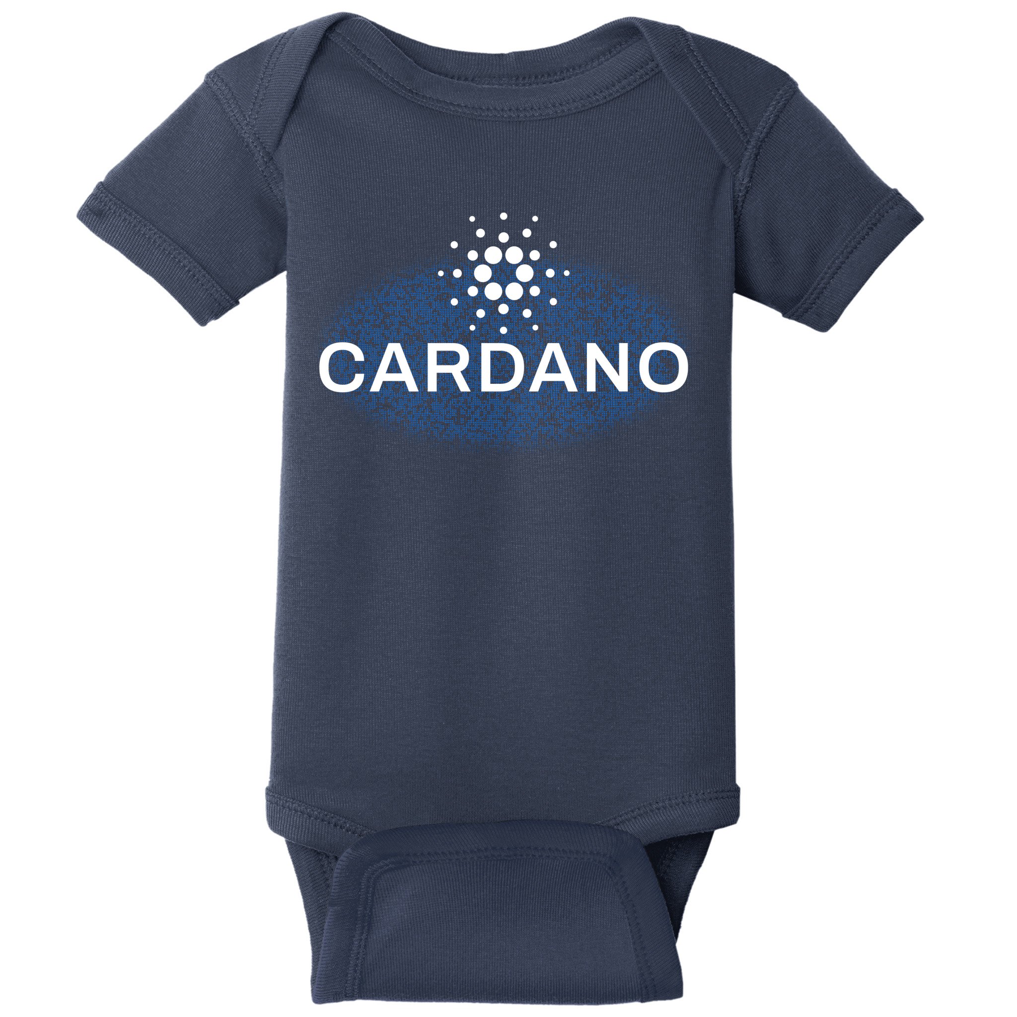 Pixel Cardano Cryptocurrency Logo Baby Bodysuit