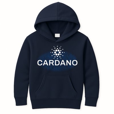 Pixel Cardano Cryptocurrency Logo Kids Hoodie