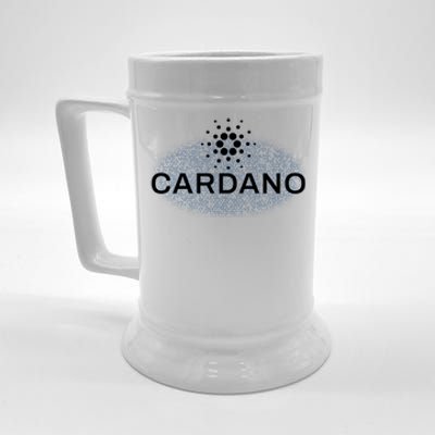 Pixel Cardano Cryptocurrency Logo Beer Stein