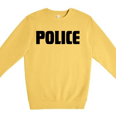 Police Costume Cop Uniform Officer Halloween Premium Crewneck Sweatshirt