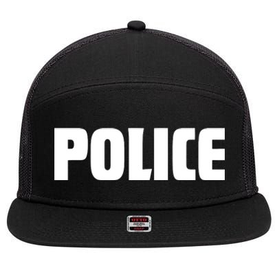 Police Costume Cop Uniform Officer Halloween 7 Panel Mesh Trucker Snapback Hat